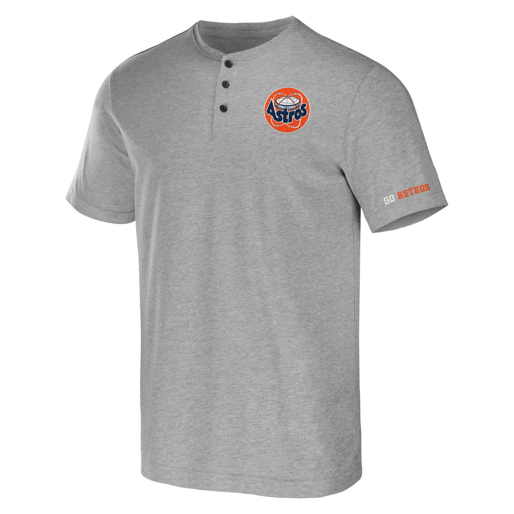 Houston Astros Darius Rucker Collection Henley T-Shirt - Heather Gray