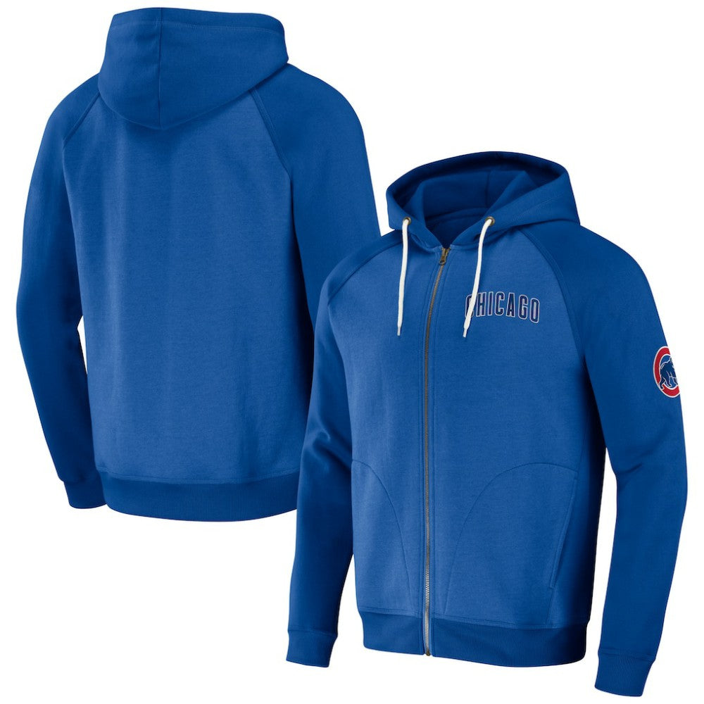 Chicago Cubs Darius Rucker Collection Raglan Full-Zip Hoodie - Royal