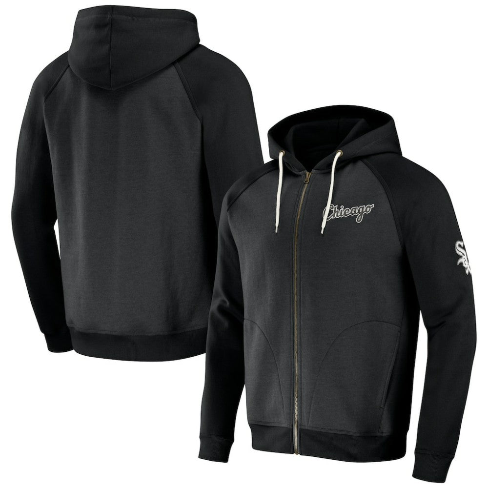 Chicago White Sox Darius Rucker Collection Raglan Full-Zip Hoodie - Black
