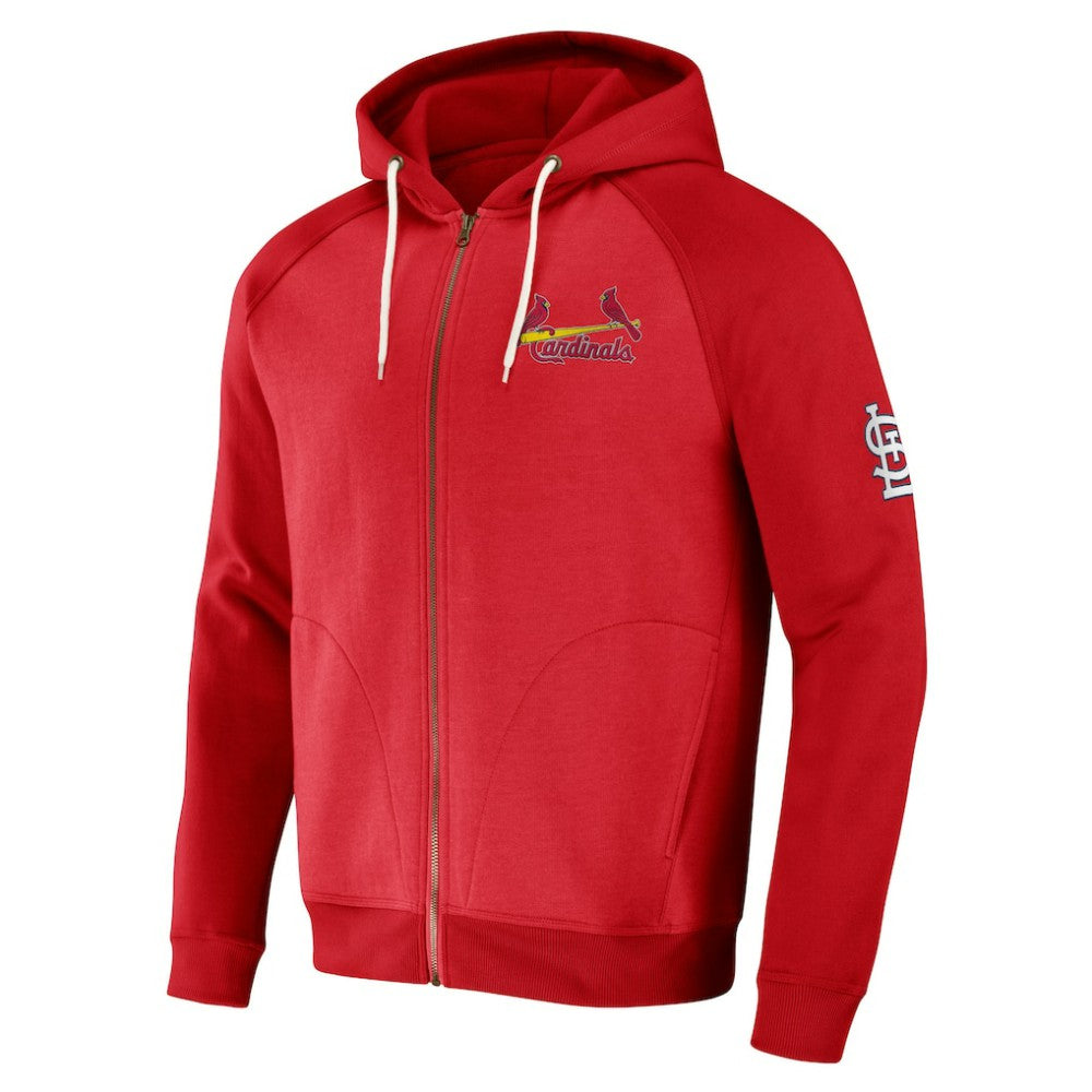 St. Louis Cardinals Darius Rucker Collection Raglan Full-Zip Hoodie - Red