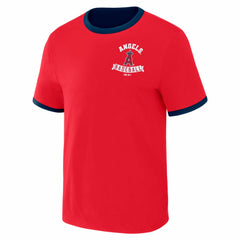 Los Angeles Angels Darius Rucker Collection Two-Way Ringer Reversible T-Shirt - Red/Navy