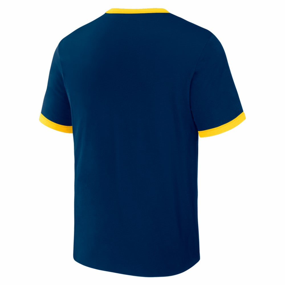 Milwaukee Brewers Darius Rucker Collection Two-Way Ringer Reversible T-Shirt - Navy/Gold
