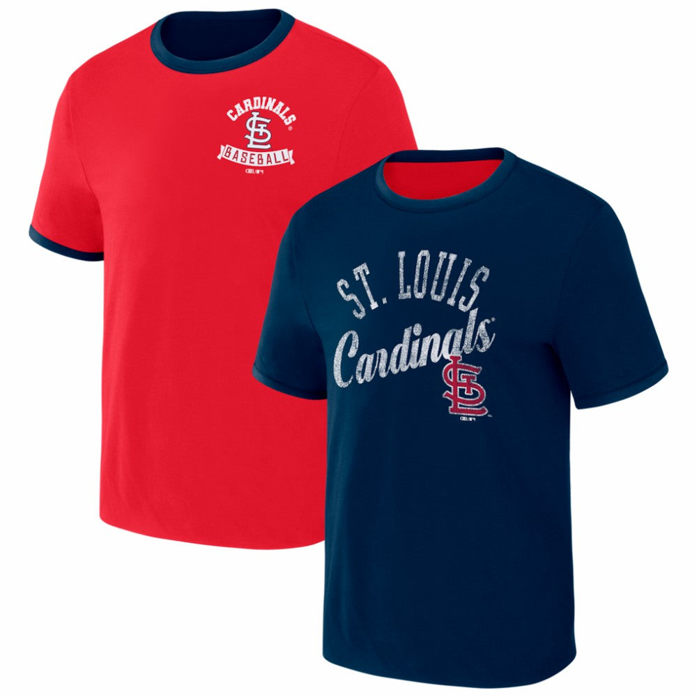 St. Louis Cardinals Darius Rucker Collection Two-Way Ringer Reversible T-Shirt - Red/Navy