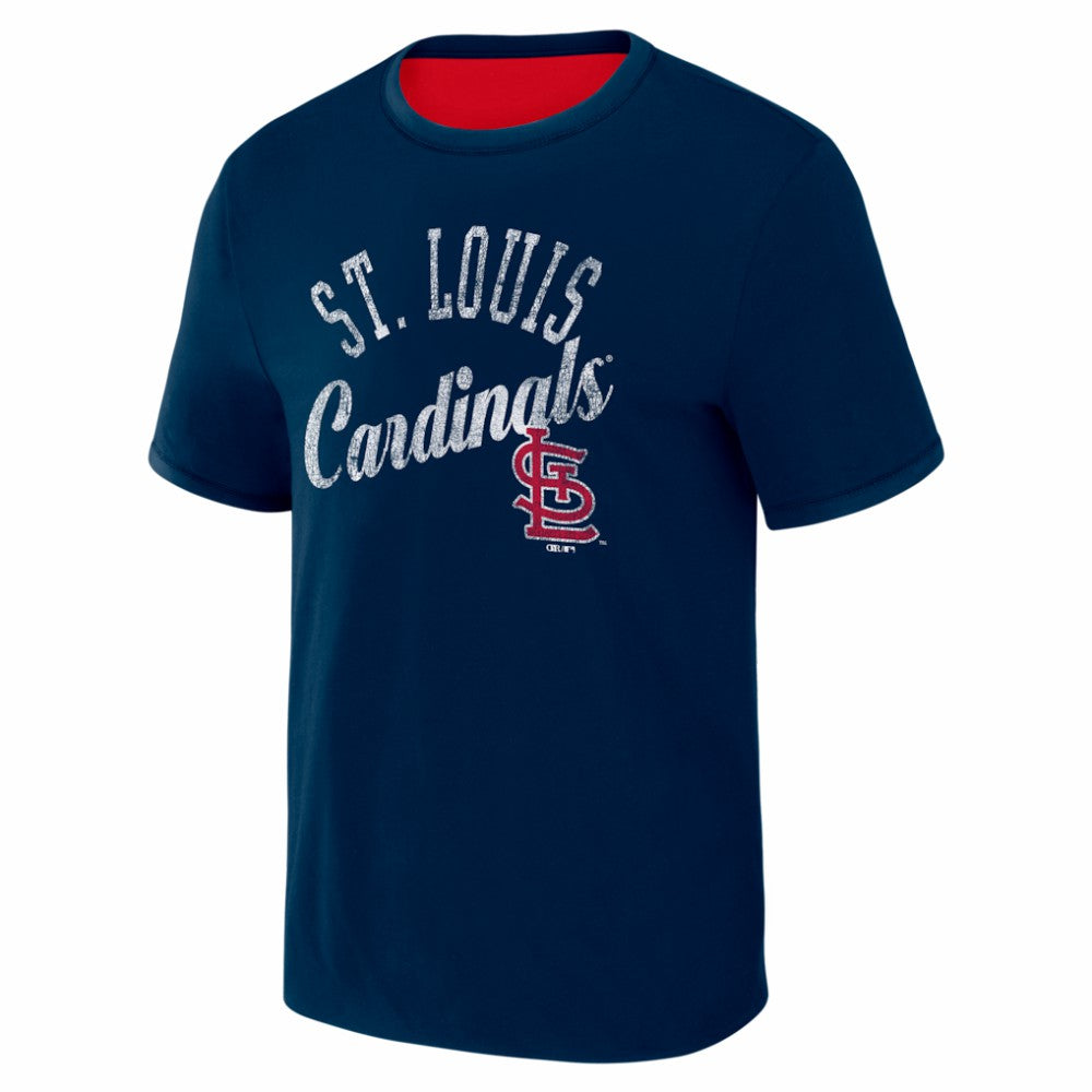 St. Louis Cardinals Darius Rucker Collection Two-Way Ringer Reversible T-Shirt - Red/Navy