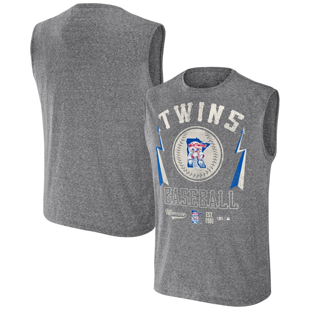 Minnesota Twins Darius Rucker Collection Relaxed-Fit Muscle Tank Top - Charcoal