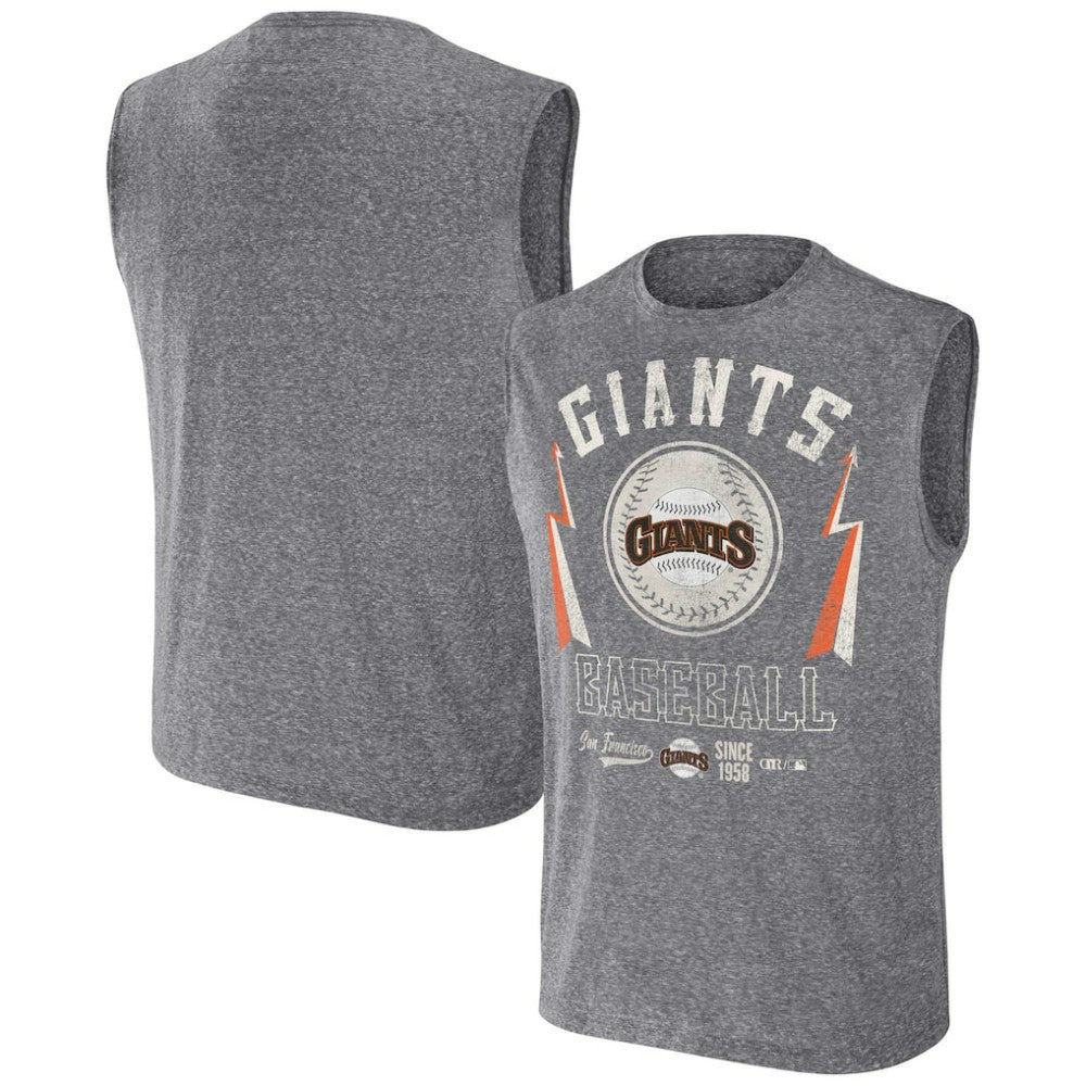 San Francisco Giants Darius Rucker Collection Relaxed-Fit Muscle Tank Top - Charcoal
