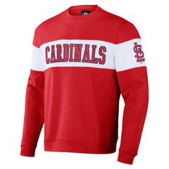St. Louis Cardinals Darius Rucker Collection Stripe Pullover Sweatshirt - Red