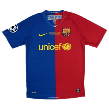 Messi #10 Retro Barcelona UCL Final Home Jersey 2008/09