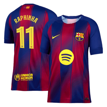 RAPHINHA #11 Barcelona Home Jersey 2025/26 - UCL
