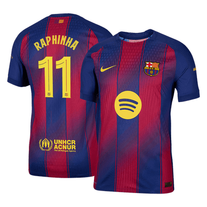 RAPHINHA #11 Barcelona Home Match Jersey Player Version 2025/26 - UCL