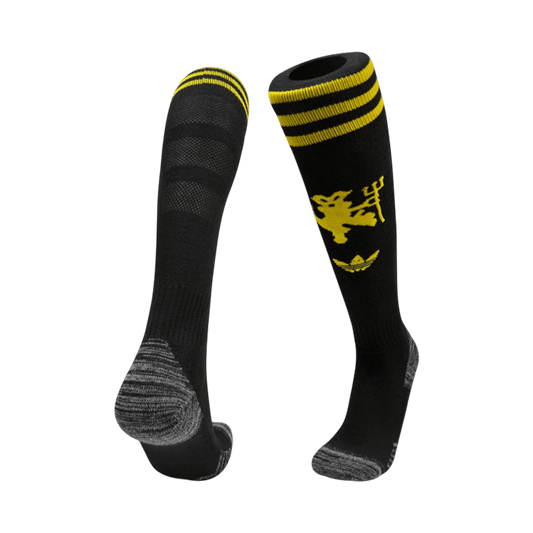 Kids Manchester United Third Soccer Socks - Black 2025/26