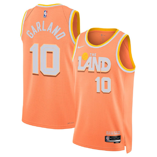 Unisex  Cleveland Cavaliers Darius Garland #10 Orange Swingman Jersey 2025/26 - City Edition