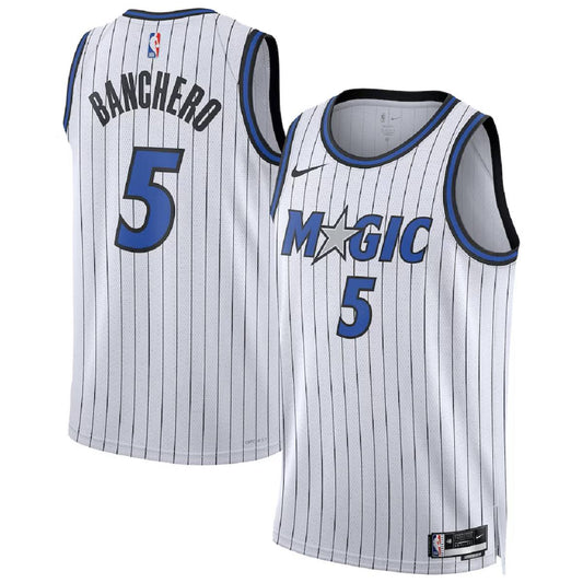 Unisex  Orlando Magic Paolo Banchero #5 White Swingman Jersey - Association Edition