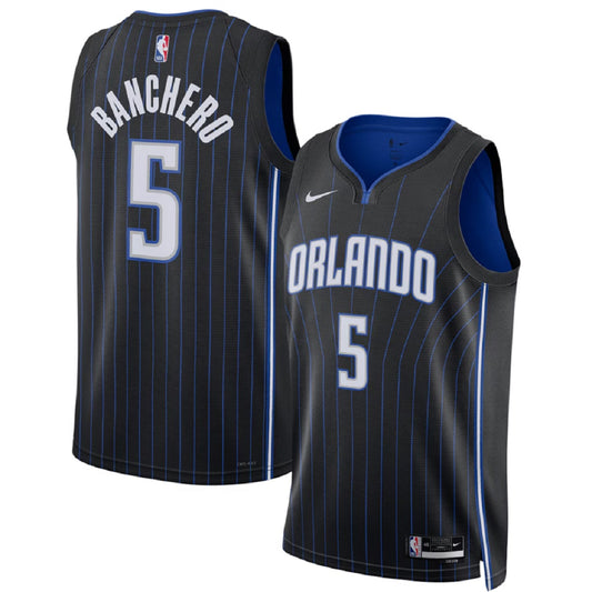 Unisex  Orlando Magic Paolo Banchero #5 Black Swingman Jersey - Icon Edition