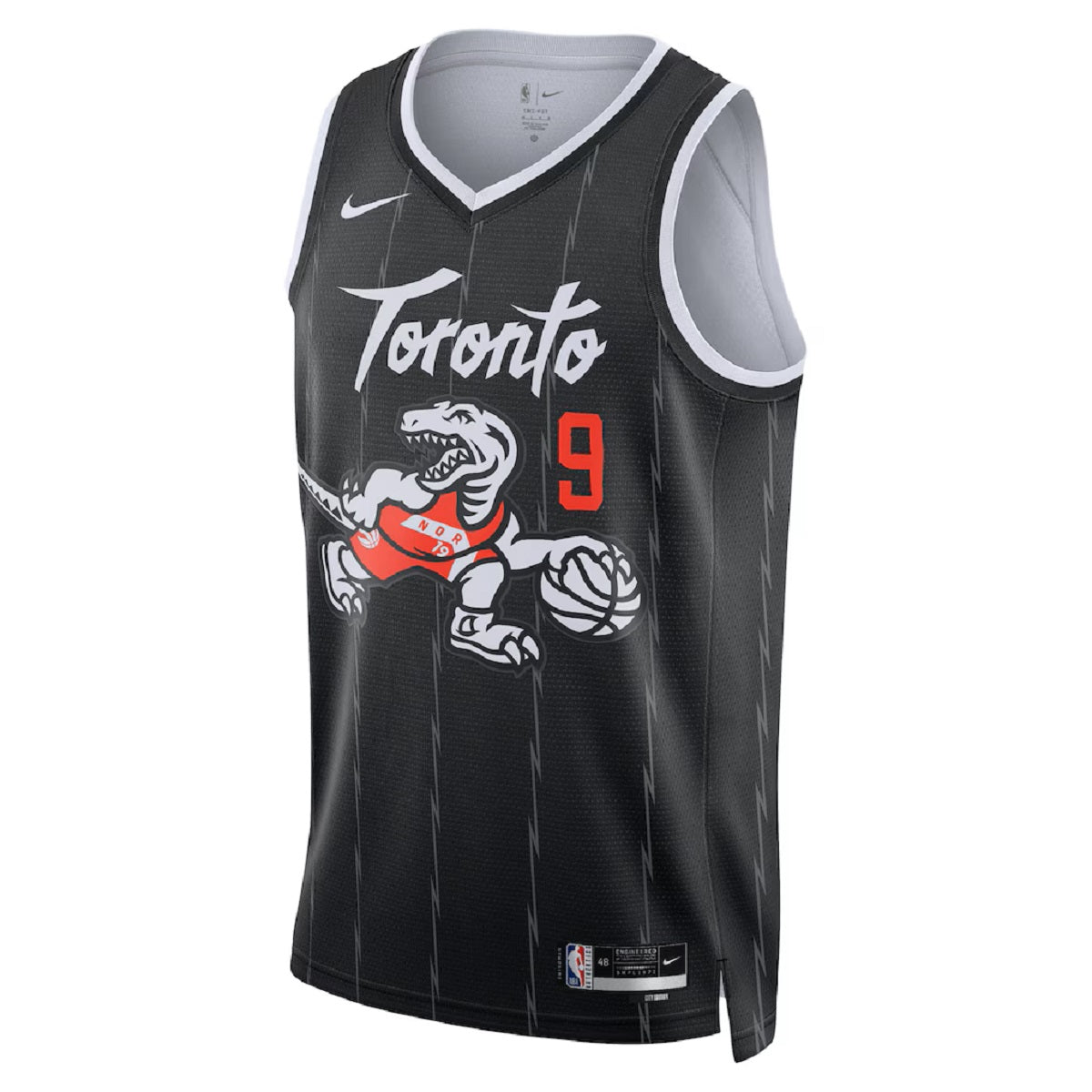 Unisex Toronto Raptors RJ Barrett #9 Black 2025/26 Swingman Jersey - City Edition