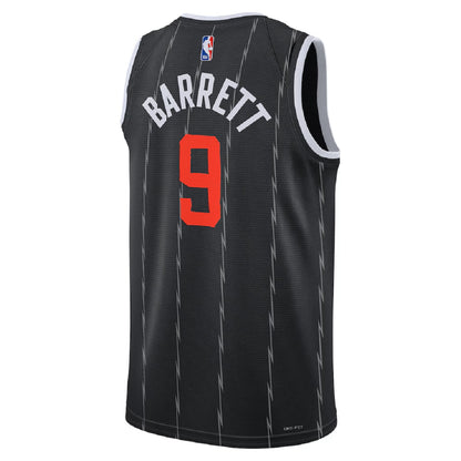 Unisex Toronto Raptors RJ Barrett #9 Black 2025/26 Swingman Jersey - City Edition