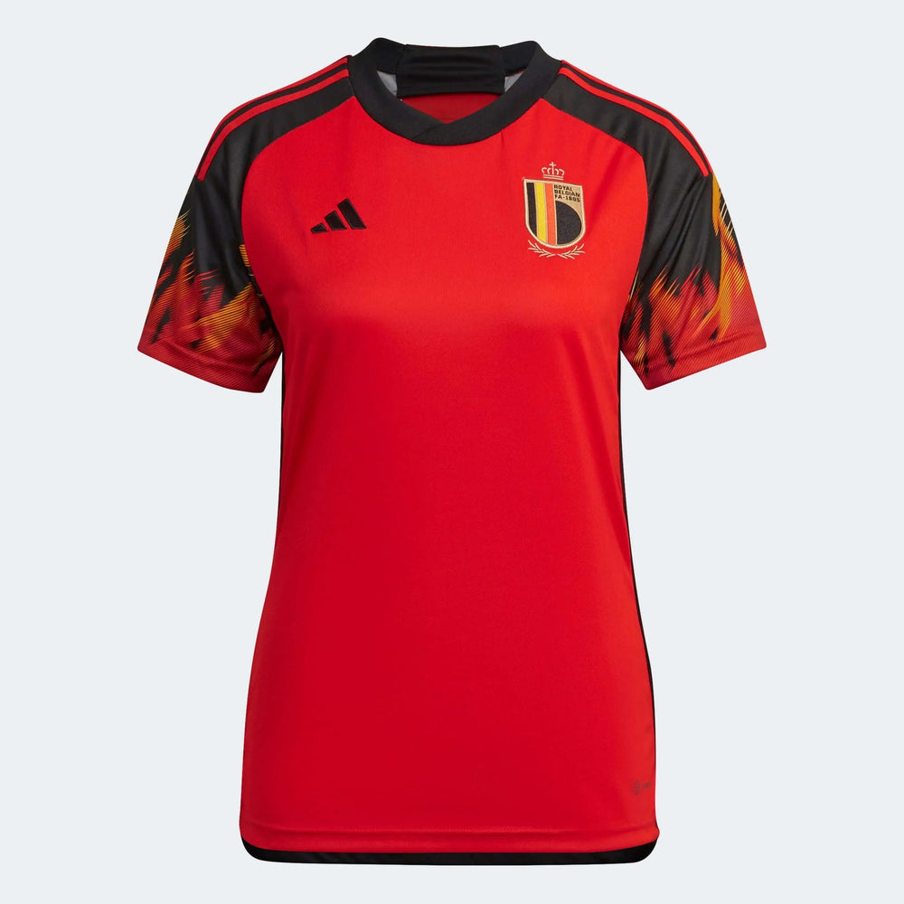 2022-23 Belgium Women's Home Soccer Jersey - Red-Black | Discount
