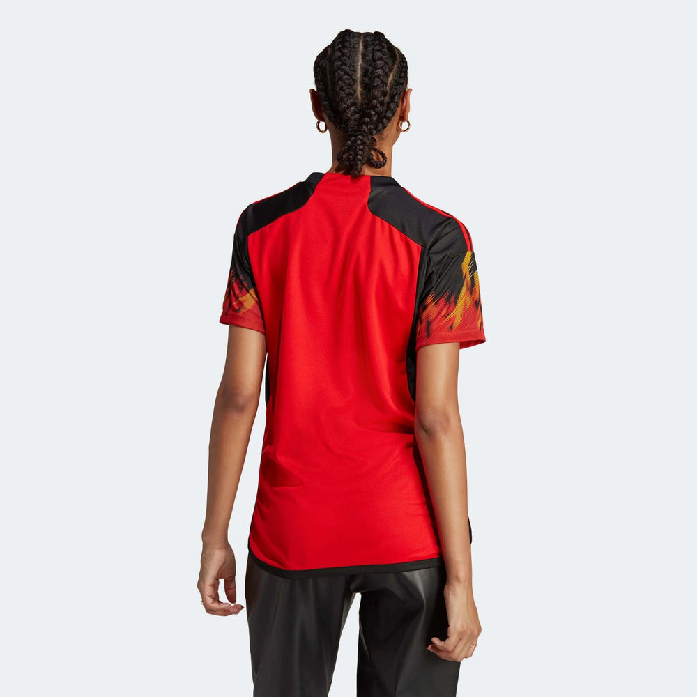 2022-23 Belgium Women's Home Soccer Jersey - Red-Black | Discount
