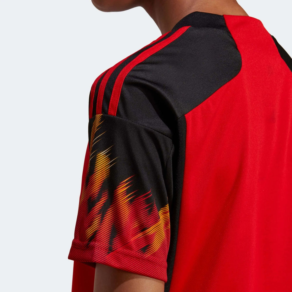 2022-23 Belgium Women's Home Soccer Jersey - Red-Black | Discount