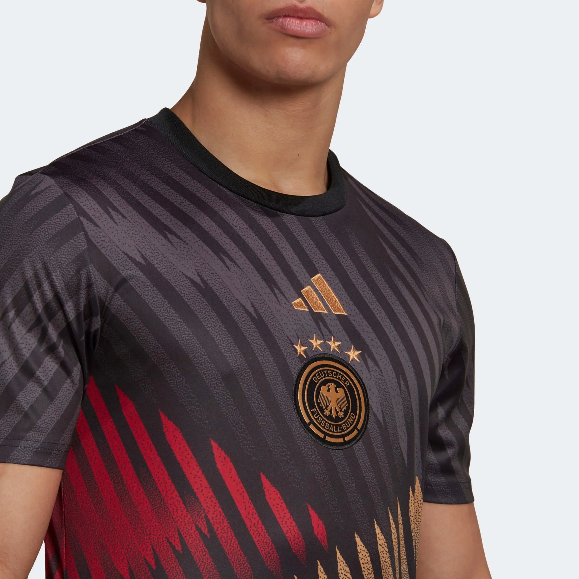 2022-23 Germany Pre-Match Soccer Jersey - Black-Grey-Red | Outlet