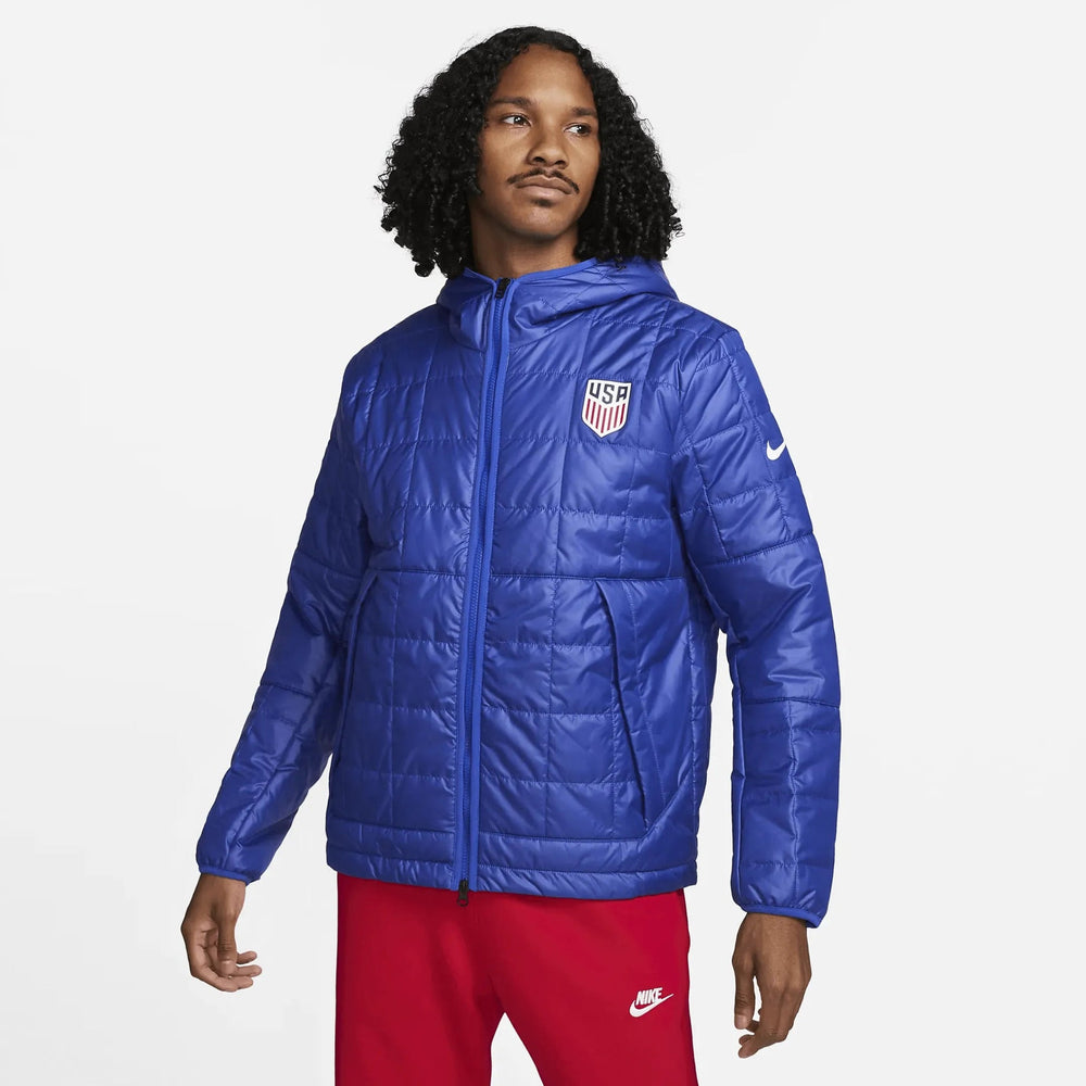2023 USA Men's Fleece-Lined Hooded Jacket | Sale