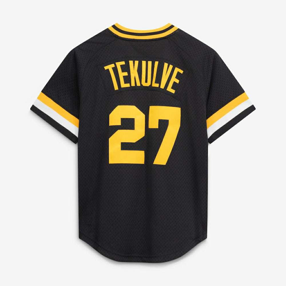Kent Tekulve Pittsburgh Pirates Authentic Batting Practice Jersey - Black | Mitchell & Ness