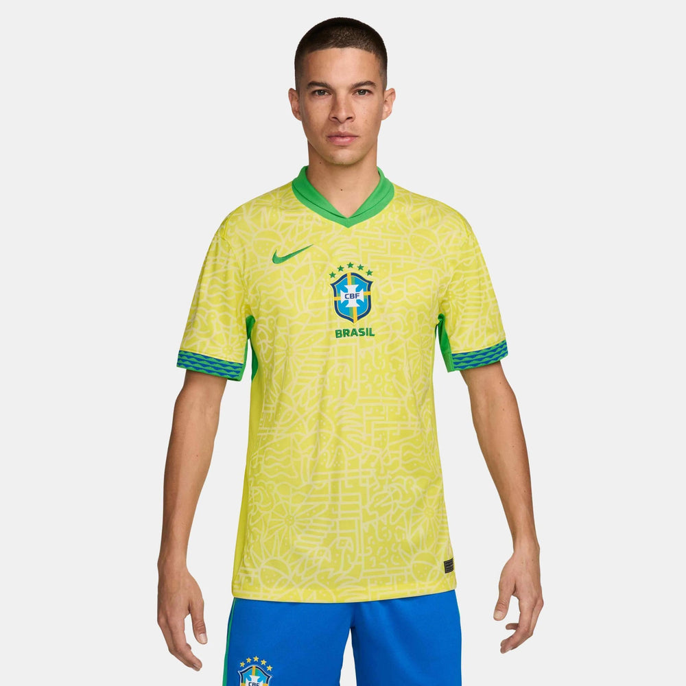 2024-25 Brazil Men's Stadium Home Soccer Jersey | Online