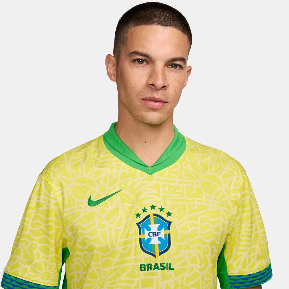 2024-25 Brazil Men's Stadium Home Soccer Jersey | Online