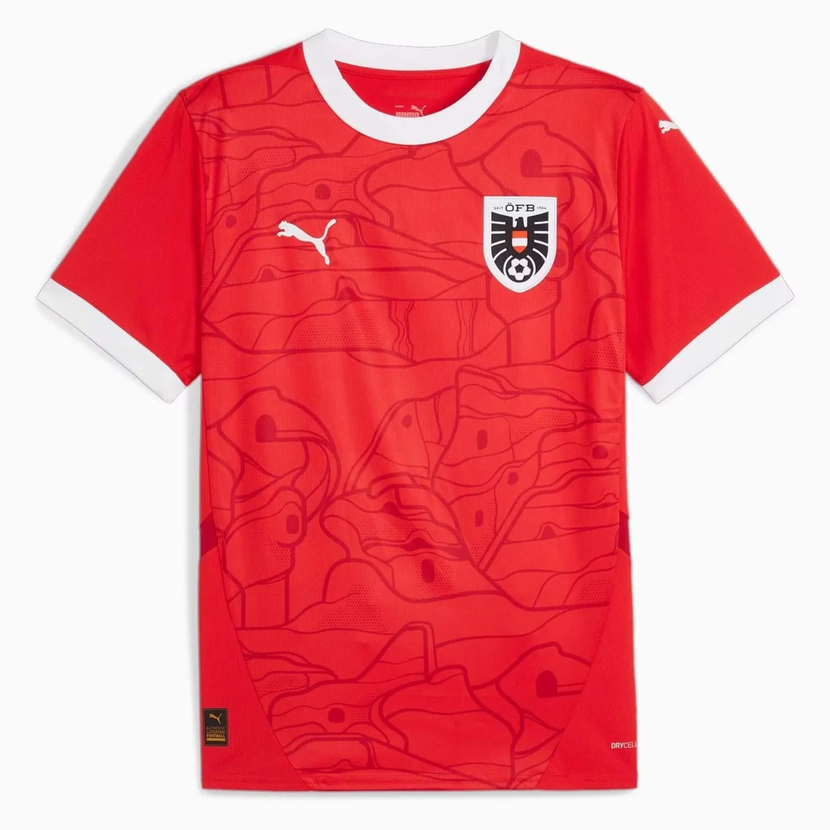 2024-25 Austria Men's Stadium Home Soccer Jersey | Hot