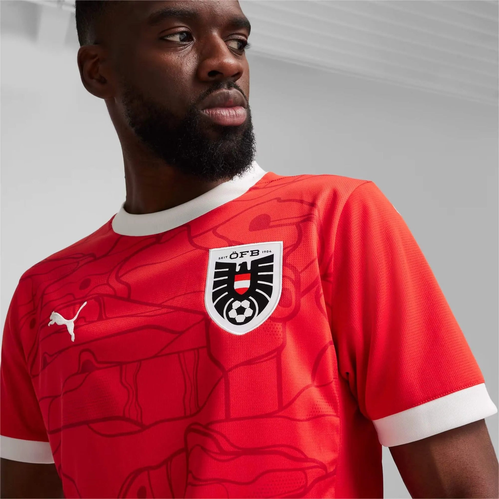 2024-25 Austria Men's Stadium Home Soccer Jersey | Hot
