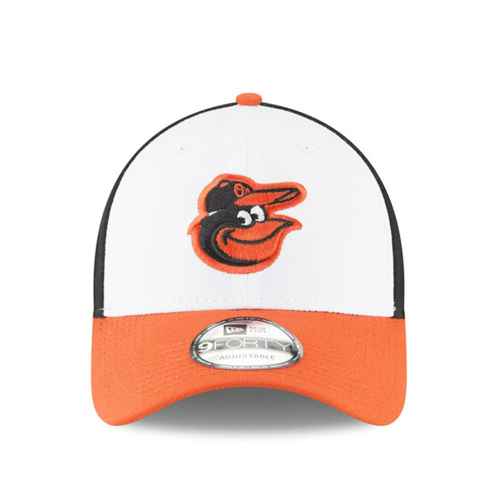 Baltimore Orioles Men's Logo League 9Forty Adjustable Hat - White | New Era