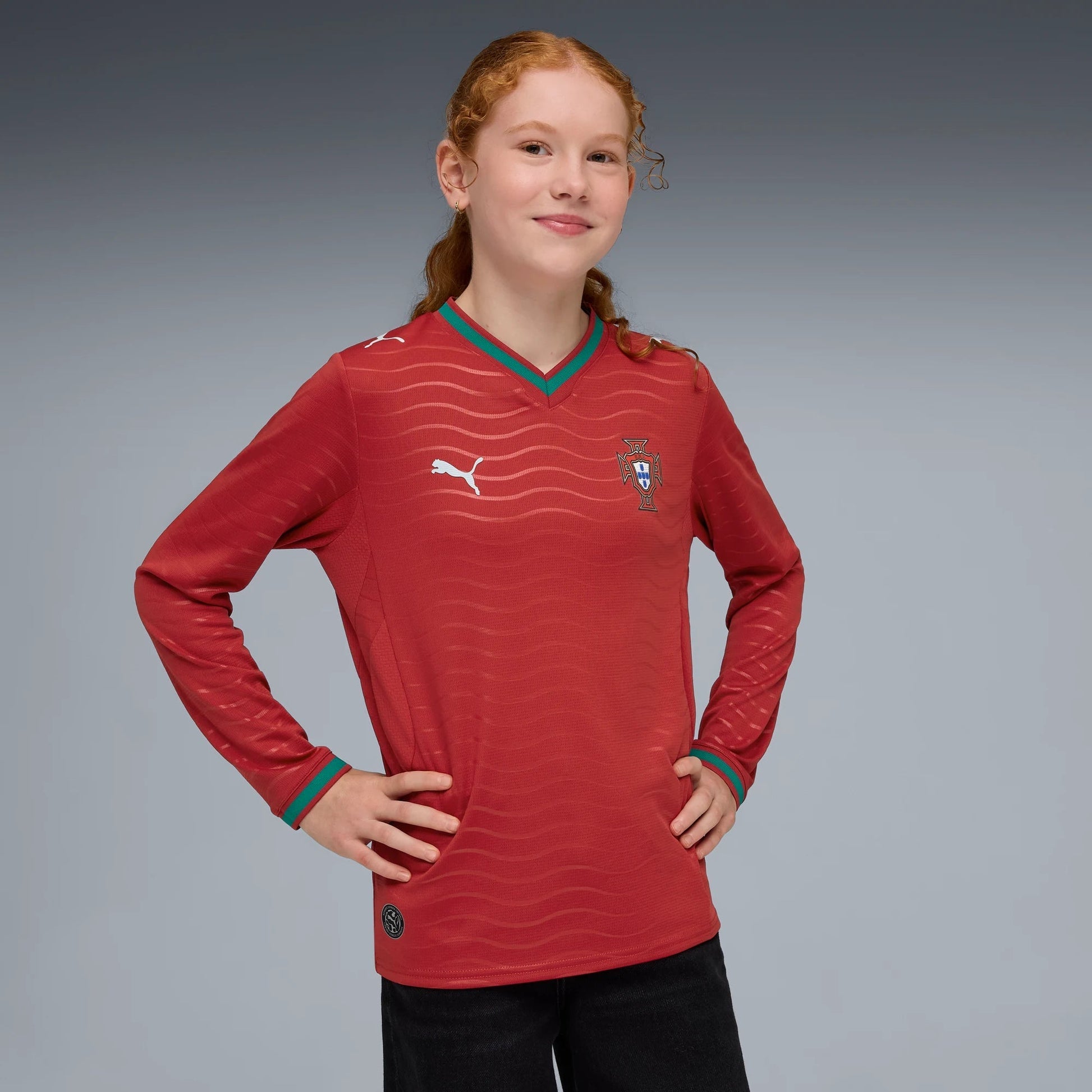 2026 Portugal Youth Stadium Home Long-Sleeve Jersey  | Outlet
