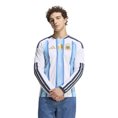 2026 Argentina Men's Stadium Home Long-Sleeve Soccer Jersey  | Sale