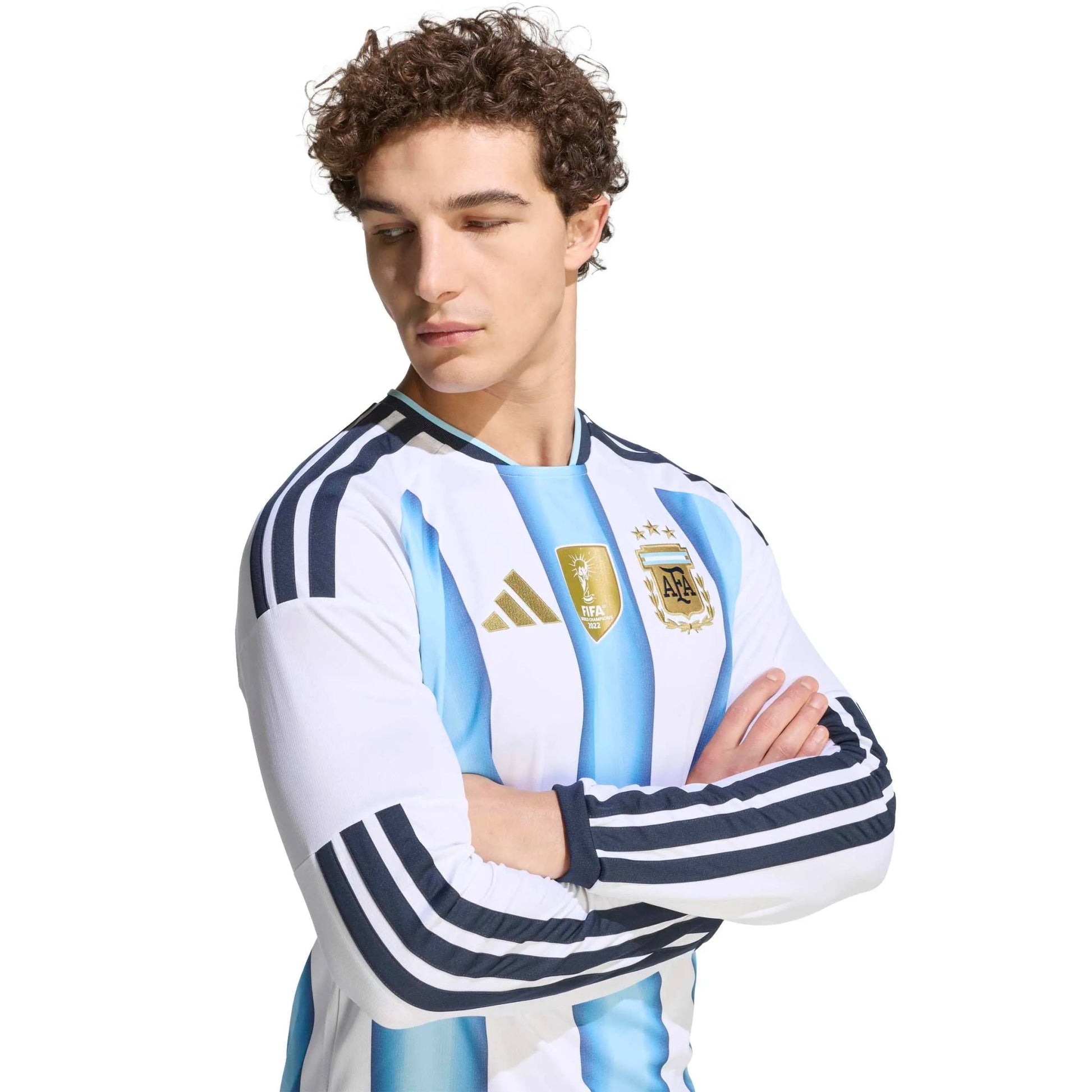 2026 Argentina Men's Stadium Home Long-Sleeve Soccer Jersey  | Sale