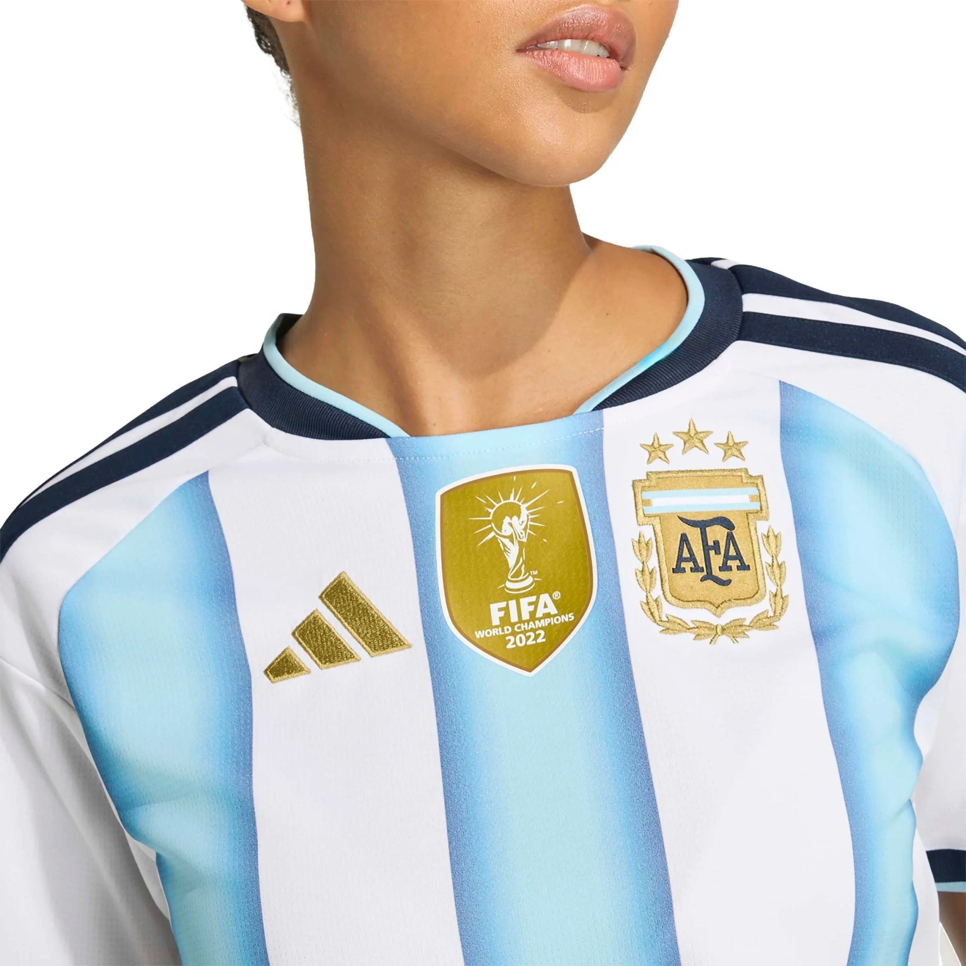 2026 Argentina Women's Stadium Home Cropped Soccer Jersey  | Discount