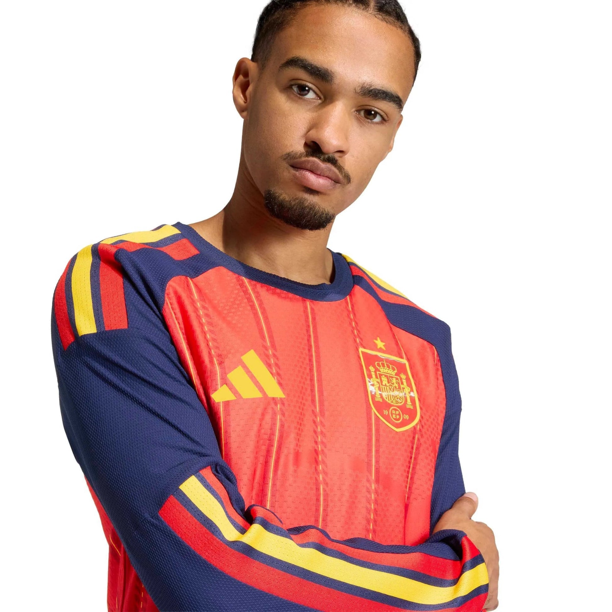 2026 Spain Men's Authentic Home Long-Sleeve Soccer Jersey  | Outlet