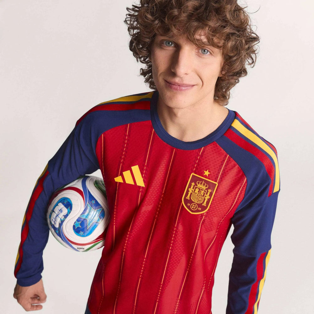 2026 Spain Men's Authentic Home Long-Sleeve Soccer Jersey  | Outlet