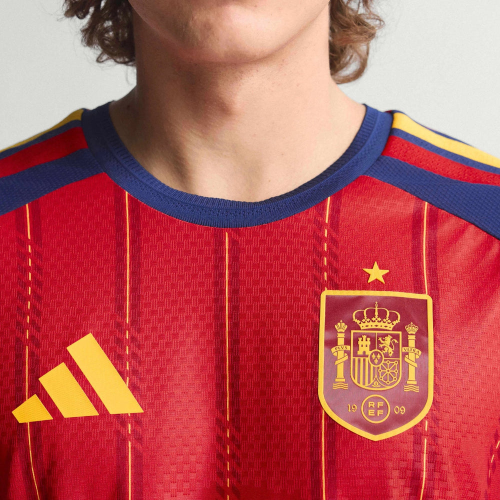 2026 Spain Men's Authentic Home Long-Sleeve Soccer Jersey  | Outlet