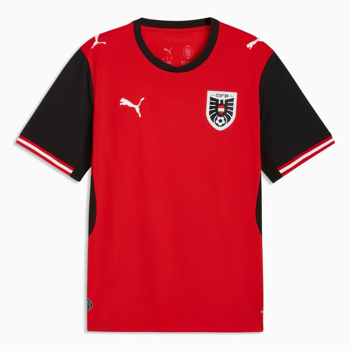 2026 Austria Men's Stadium Home Soccer Jersey Puma Red-Puma Black