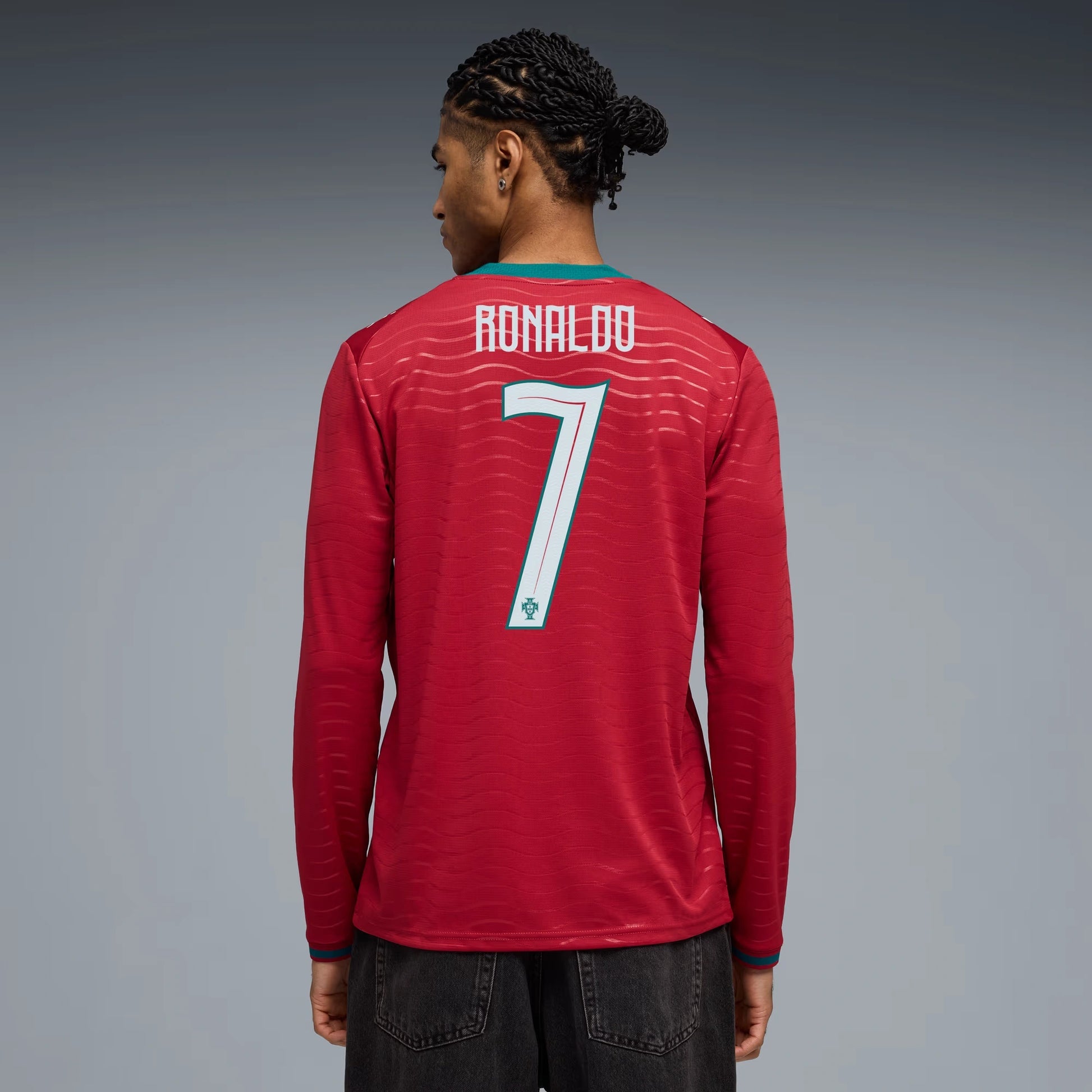 2026 Portugal Men's Stadium Home Ronaldo #7 Long-Sleeve Soccer Je  | Sale