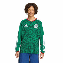 2026 Mexico Youth Stadium Home Long-Sleeve Soccer Jersey  | Sale