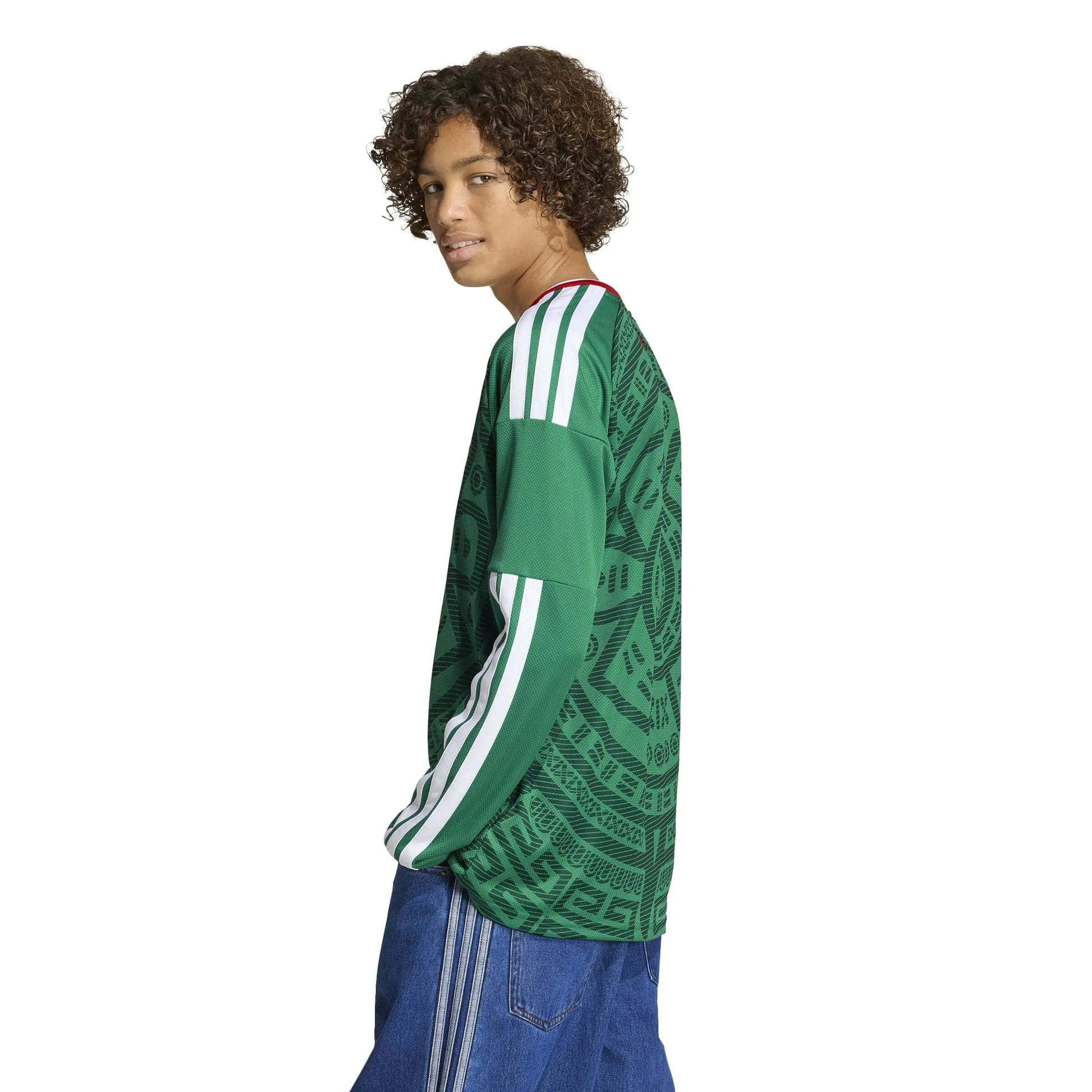 2026 Mexico Youth Stadium Home Long-Sleeve Soccer Jersey  | Sale