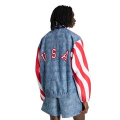 USA Men's Denim Graphic Track Top  | On sale